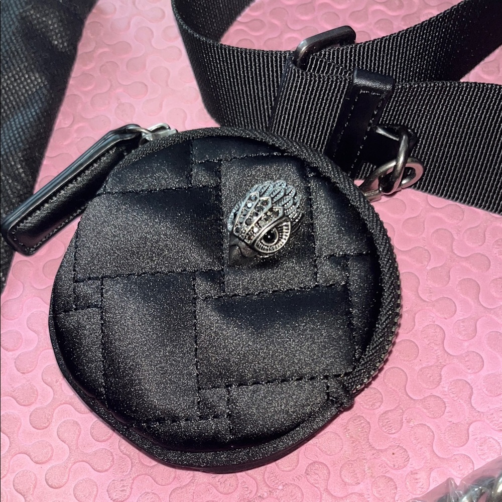 Kurt Geiger Black and Silver rhinestone Studded Shoulder Bag nwt - Picture 7 of 12